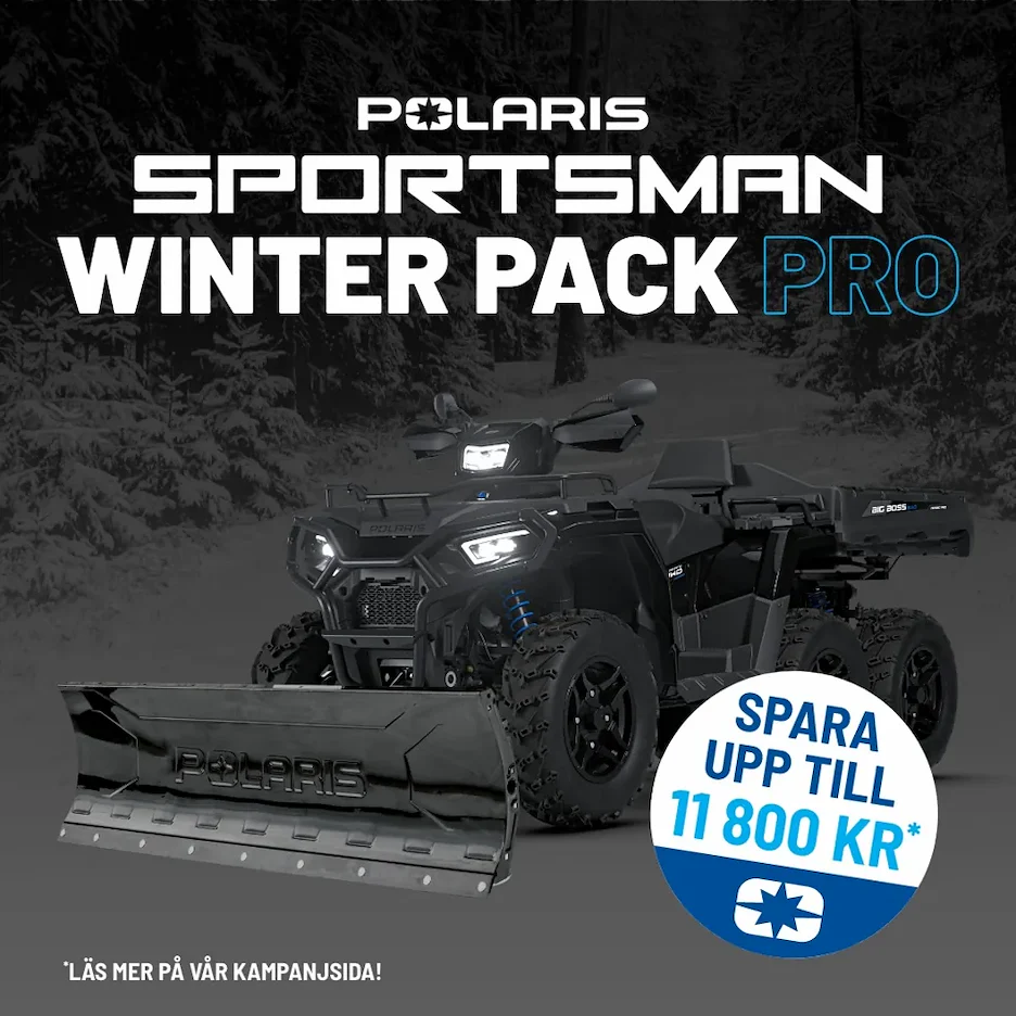 Sportsman Winter Pack PRO – exempel på maskin med plog