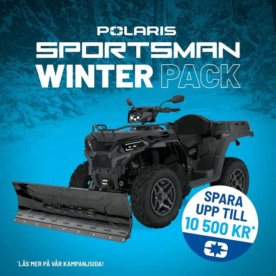 Sportsman Winter Pack – exempel på maskin med plog