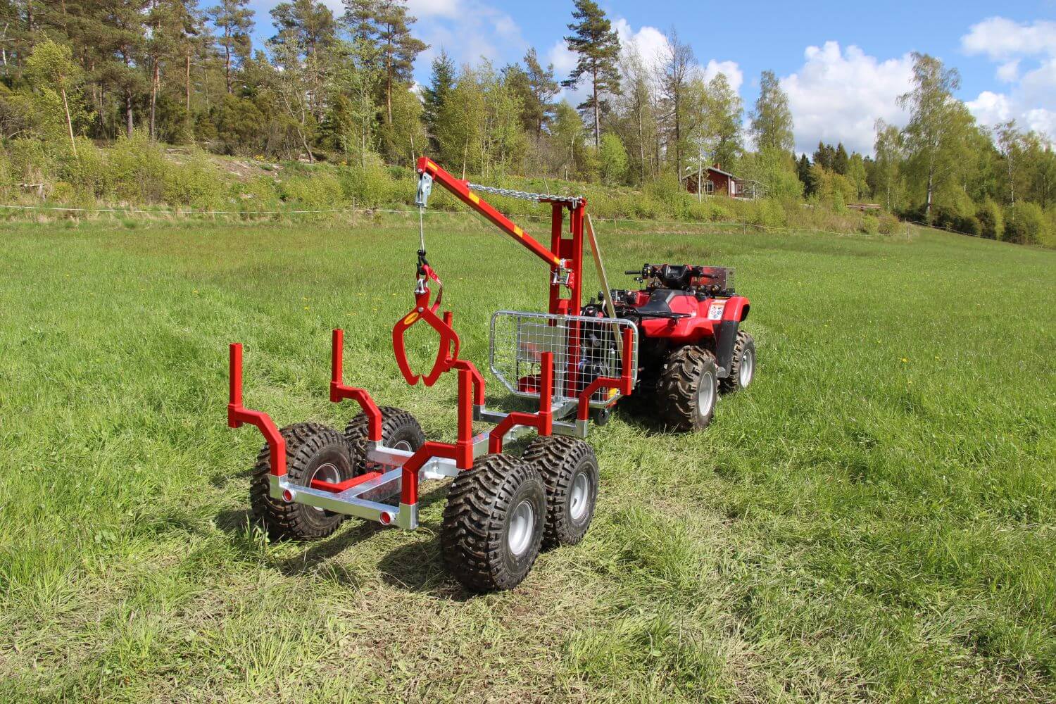 Kranman Timmervagn Inkl Kran/Vinsch 1200kg