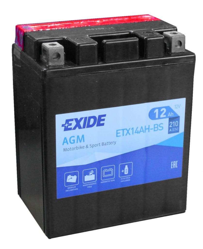 Batteri Exide ETX14AH-BS